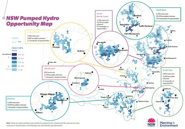 hydro pumped nsw storage state government supercharge plans identified potential number ranking viability around them