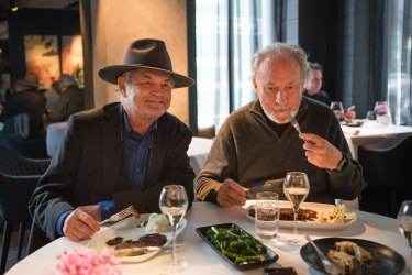 'Champagne is as rock and rolly as we get now,' says Nez, right, with Micky Dolenz.
