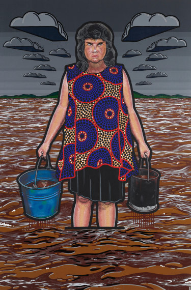 Archibald 2022 winner: Moby Dickens by Blak Douglas. Synthetic polymer paint on linen, 300 x 200 cm © the artist.