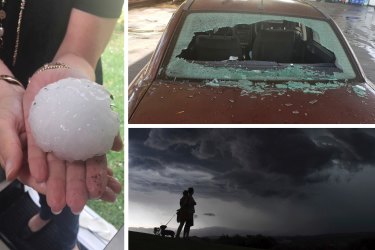 Hail bigger than golf balls smashed windows and battered roofs across Sydney and beyond on December 20.