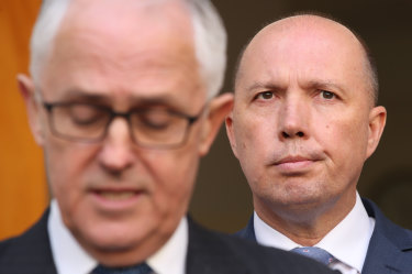 Prime Minister Malcolm Turnbull and Home Affairs Minister Peter Dutton.