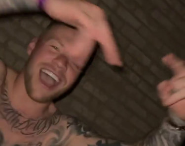 Jordan De Goey parties before his arrest in New York.