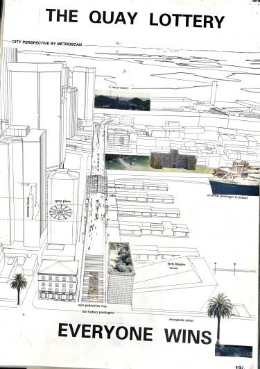 David Aitken's vision for Circular Quay, submitted for a design competition in the 1980s.