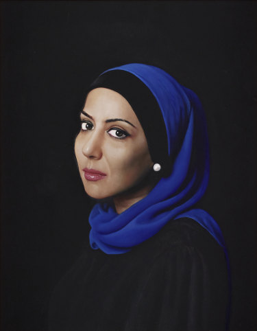 McDonaldâ€™s portrait of Veiszadeh, which was a finalist in the 2019 Archibald Prize, is up for auction.  