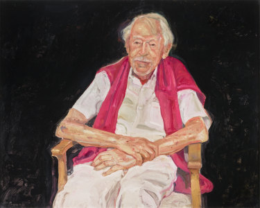 This year’s standout portrait is also the winner: Peter Wegner’s painting of centenarian Guy Warren. 