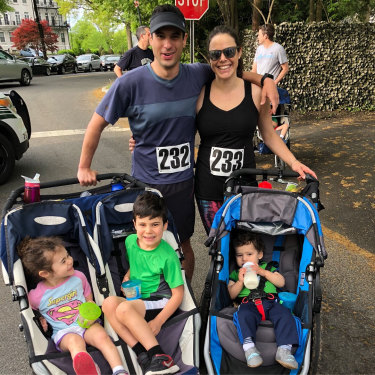 Michael Zelin and wife Lauren Zelin with their children days before Michael Zelin visited the emergency room for soreness in his arm.