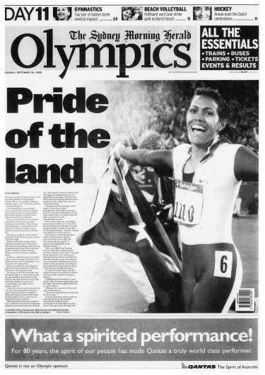 The front page of the Herald on September 26, 2000.