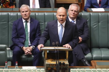 Treasurer Josh Frydenberg delivers the budget.