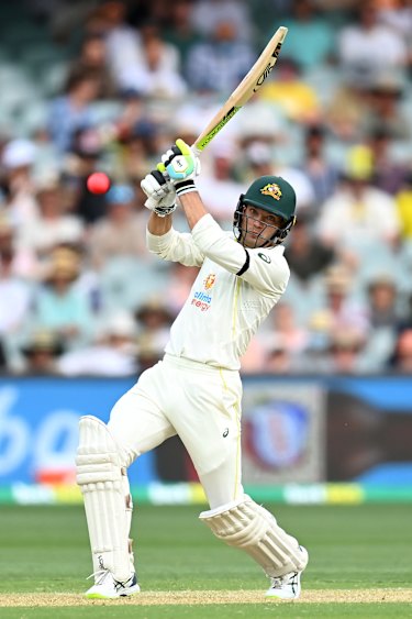 Carey bats on day two. 