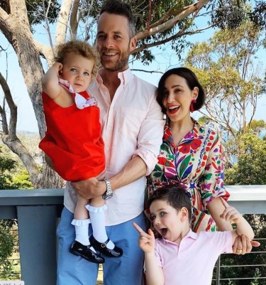 Hamish Blake and Zoe Foster Blake, and their children.