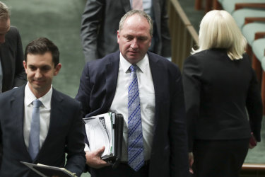 On leave: Nationals MP Barnaby Joyce.