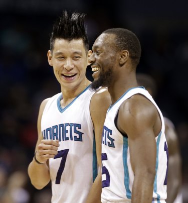 A happy team is a winning team: Charlotte Hornets guards Jeremy Lin and Kemba Walker will be hoping to strike up a strong combination.