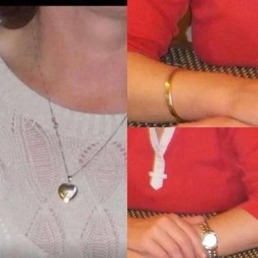 Some of the jewellery Lorrin Whitehead was wearing at the time of her disappearance. 