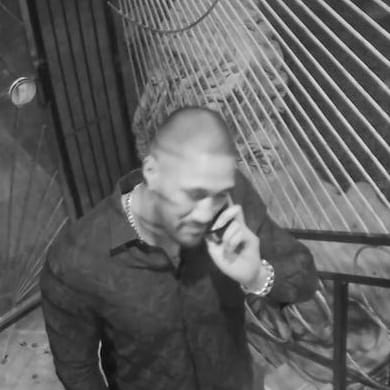 Paea Talakai, 27, speaks on the phone. He has pleaded guilty to affray in the ACT Magistrates Court after a wild bikie brawl in a Canberra strip club, the Capital Mens Club.