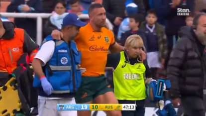 There are fears that Wallabies star Quade Cooper may have suffered a serious injury