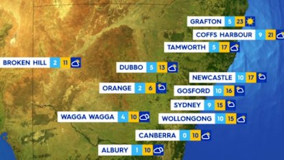 National weather forecast for Monday July 18