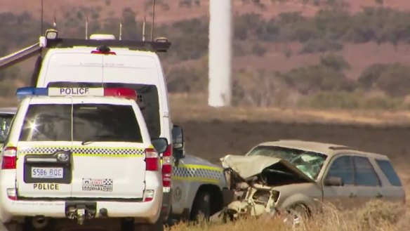 A 19-year-old man has died after a two-car crash 20 kilometres from the South Australian city of Port Augusta.
