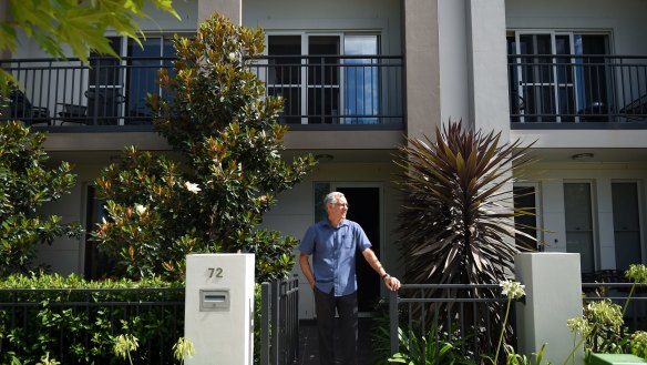 Graham Collins, 60, outside his terrace home at Thorton Estate in Penrith.