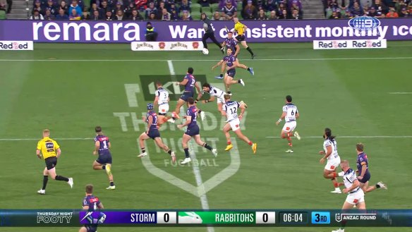 Melbourne Storm host South Sydney Rabbitohs in Round 8 of the 2024 NRL Premiership at AAMI Park, Melbourne.