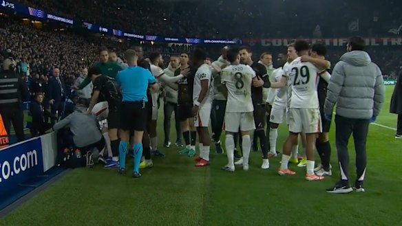 Pedro Neto clashed with a ball boy during the latter stages of Chelsea's Champions League defeat by PSG.