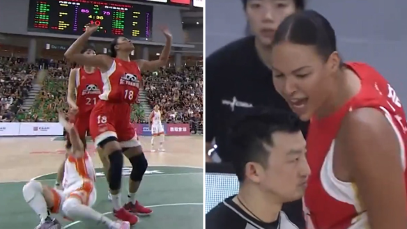 Liz Cambage ejected from WCBA Finals Game in China.
