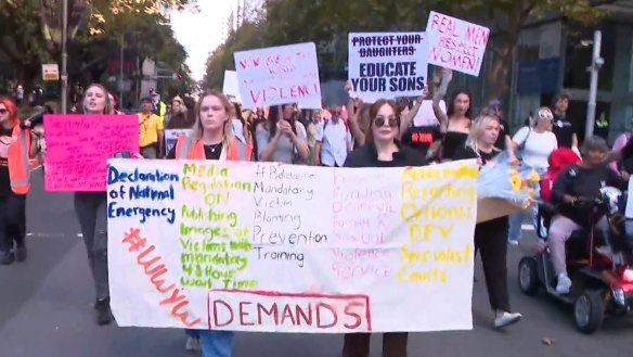 Thousands of people have taken to the streets of cities across Australia, marching in the wake of a string of tragic deaths of women.
