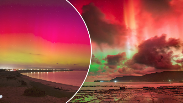 An extreme solar storm not seen in Australia for two decades has transformed the night sky in southern parts of the country into a colourful oasis.