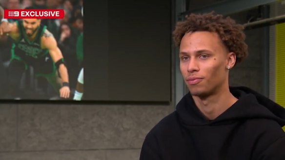Dyson Daniels speaks to 9News Melbourne after his breakout season with the Atlanta Hawks.
