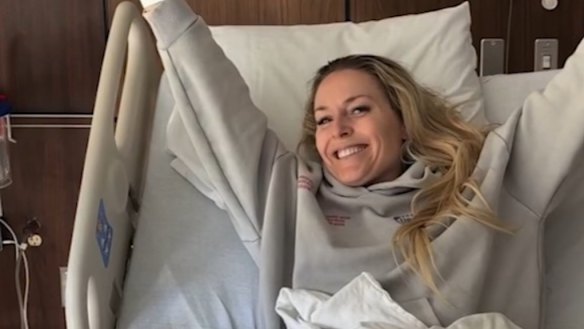 American skiing legend Lindsey Vonn is back in the United States after suffering a complex tibia fracture at Milano Cortina.