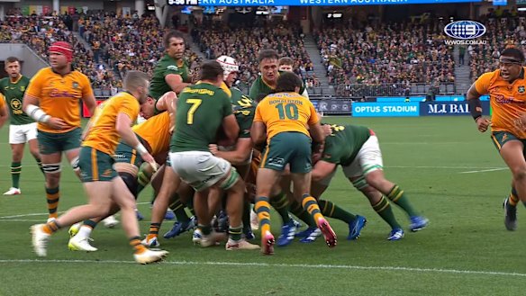 Perth's Optus Stadium was a sea of gold as the Wallabies clashed with the reigning world champion Springboks. Catch all of the tries and highlight moments from the big Test!