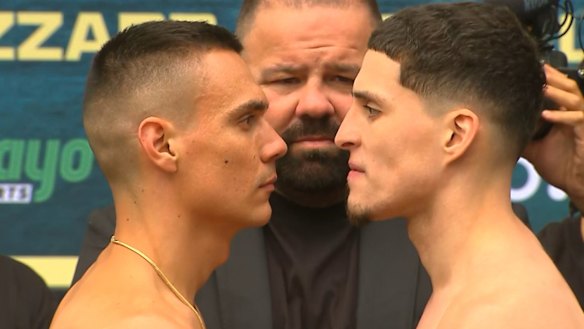 Tim Tszyu engaged in pre-fight mind games ahead of his fight Anthony Velazquez on Wednesday night.