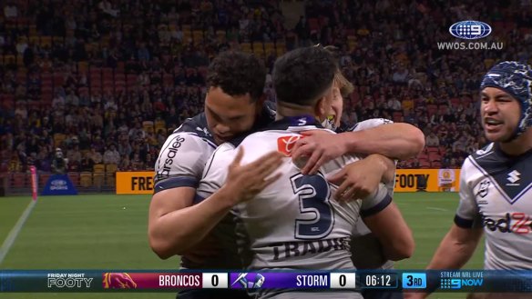 The Brisbane Broncos take on the Melbourne Storm in round 23 of the 2022 NRL Premiership. 
