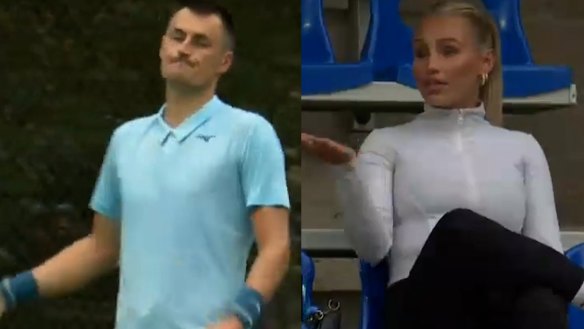 Bernard Tomic abandons match after ‘uncomfortable’ argument with girlfriend.