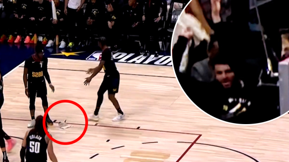 Denver Nuggets star point guard Jamal Murray has come under criticism after he was spotted throwing a heat pack onto the court during play.