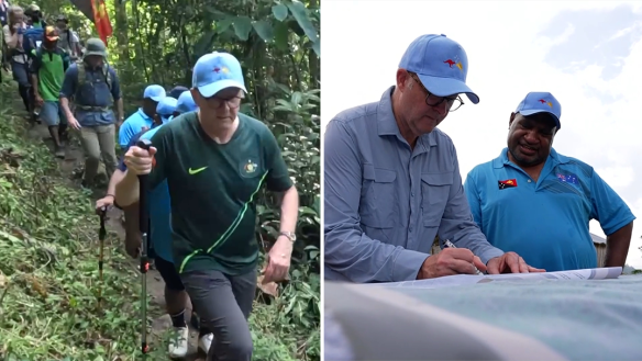 Anthony Albanese and James Marape have walked in the footsteps of the Anzacs on the Kokoda track.