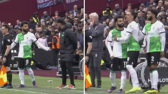A heated sideline exchange between Mo Salah and outgoing Liverpool manager Jurgen Klopp put a further dampener on their side's 2-2 draw with West Ham.
