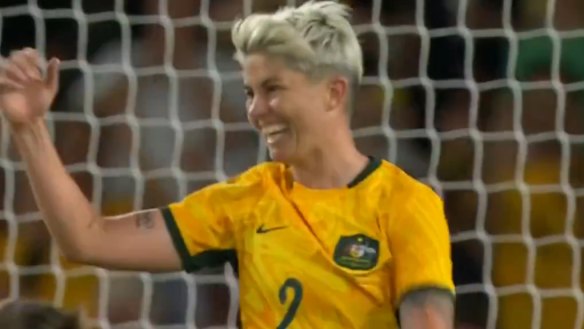 Michelle Heyman was keen to prove that she's a key Matildas asset, scoring the side's third of the night in under eight minutes.