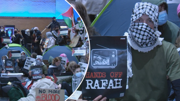 Pro-Palestine protesters have refused to leave a Melbourne University building.