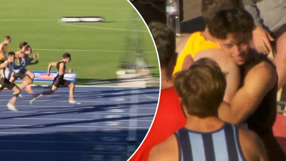 Sebastian Sultana won the men's 100m dash at the 2024 Australian Track and Field Championships in Adelaide.