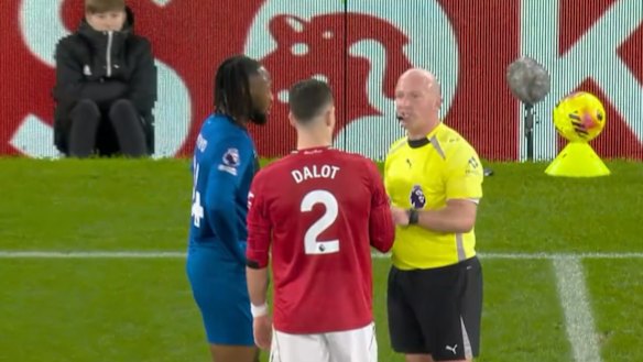 Antoine Semenyo is fortunate to remain on the field after a throat-grabbing incident involving Diogo Dalot goes unpunished by the referee.