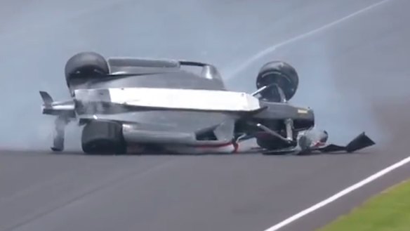 IndyCar Series rookie Nolan Siegel flipped violently during practice for the Indianapolis 500 just a day before qualifying.