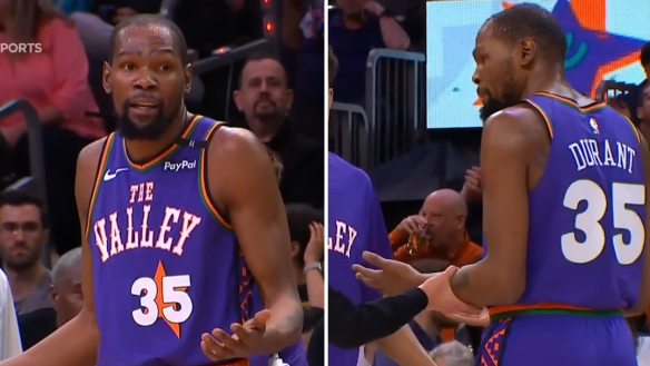 Kevin Durant and Suns coach Mike Budenholzer got into a disagreement during the win over the Clippers on Wednesday.