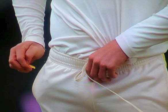 Caught red-handed: Cameron Bancroft has been charged with ball tampering.