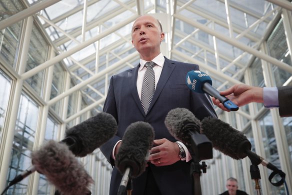 Home Affairs Minister Peter Dutton. 