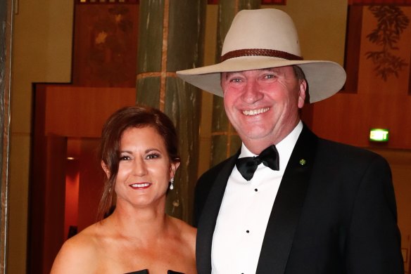 Barnaby Joyce with his wife Natalie. The pair have now separated. 