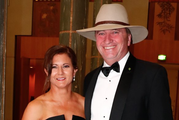 Barnaby Joyce with his wife Natalie. The pair have now separated. 