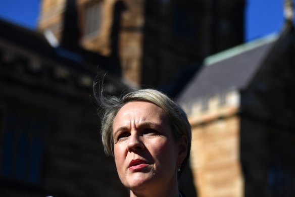 Shadow education spokeswoman Tanya Plibersek says Labor would penalise colleges and universities if behaviour doesn't change.