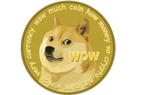 The dogecoin logo.