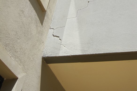 Damage alleged to have been caused by defective building work at the Lagani apartment complex in Braddon.