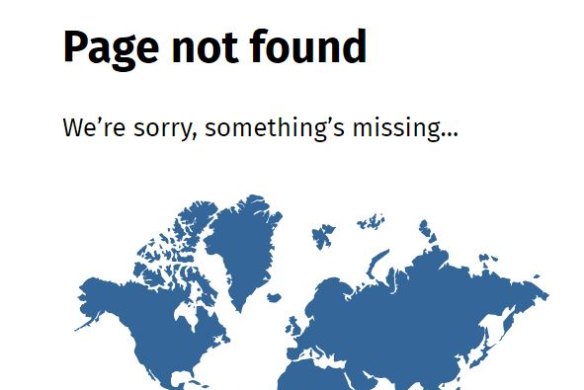 In on the joke: The 404 error page on NZ government websites.